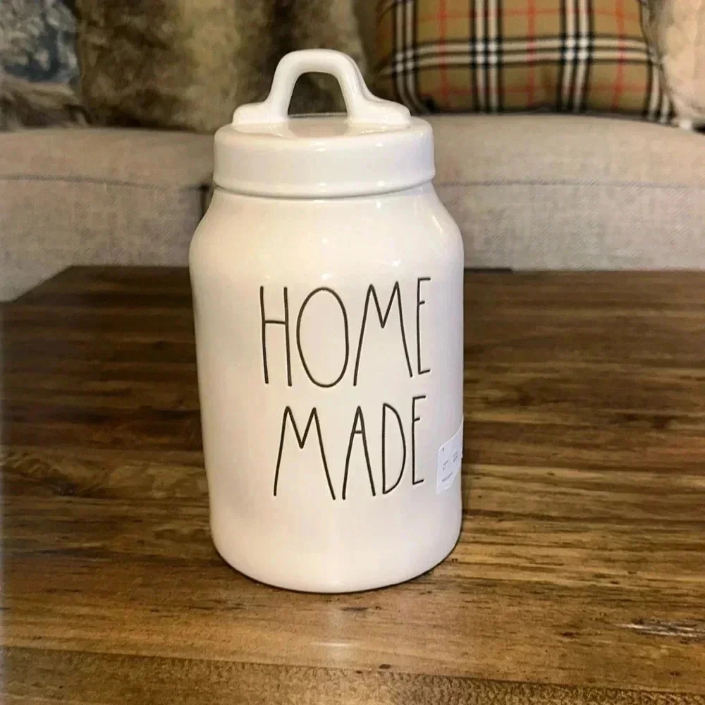 NWT Rae Dunn Canister Cookie Jar Ceramic “HOMEMADE” Farmhouse Decor